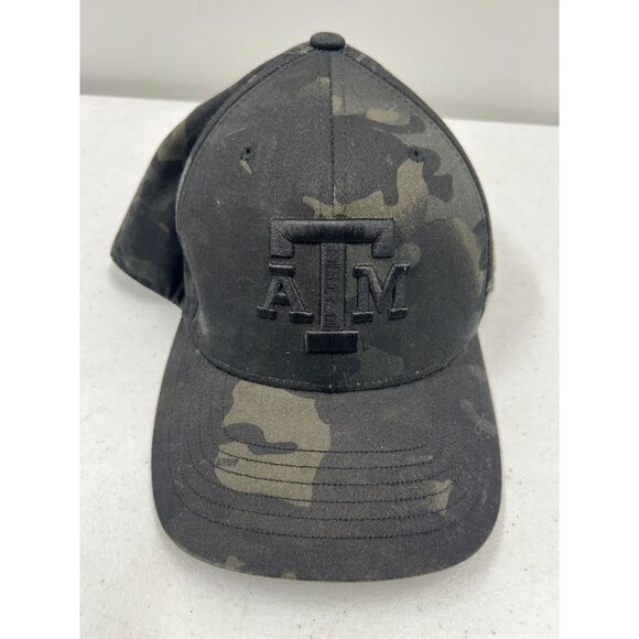 Hooey Texas A&M S/M Black Camo FlexFit Hat Aggies 12th Man College Cap - Picture 11 of 14
